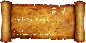 Pogács Anett névjegykártya